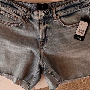 7 For All Mankind Light Blue Jean Shorts